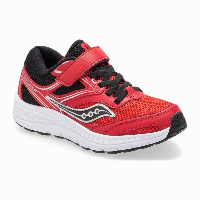 Sneakers Saucony Cohesion 12 A/C Bambino Rosse/Nere Saldi KB7211AJ